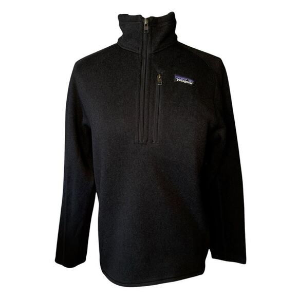 Patagonia Better Sweater 1/4 Zip Pullover Women’s Small Black Hiking Gorpcore - Picture 1 of 8